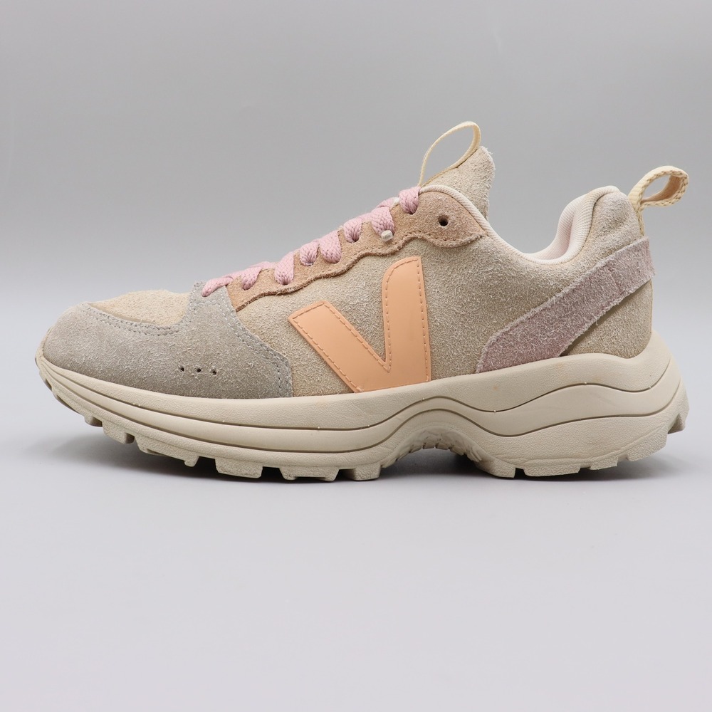 Veja Venturi Dune Almond Peach Suede Chunky Sneakers Womens Size US 6 EUR 37 - Picture 3 of 8